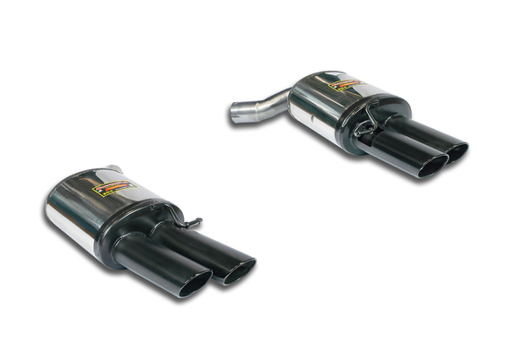 Supersprint Edelstahl Duplex Sportauspuff Audi A6 Typ 4G 2.8l FSI 3.0l TFSI je 2x100x75mm oval eingerollt abgeschrägt in schwarz: 769547ESD1