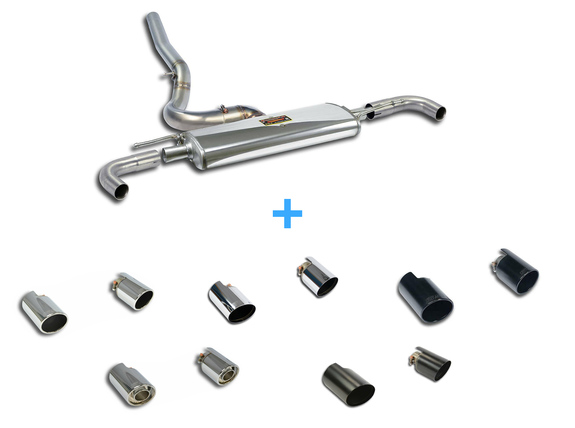 Supersprint Edelstahl Duplex Sportauspuff BMW 1er F40 M135i xDrive inkl. Endrohrsatz nach Wahl: 833104ESD2