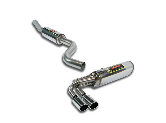 Supersprint Edelstahl Sportauspuff-Komplettanlage ab Kat BMW 2er F22/F23 228i 2x80mm rund eingerollt abgeschrägt: 985106ANL3