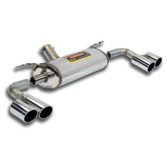 Supersprint Edelstahl Duplex Racing-Komplettanlage ab Turbo Ø76mm BMW 3er F34 GT 328i 2.0t je 2x80mm rund eingerollt abgeschrägt: 983836ANLK