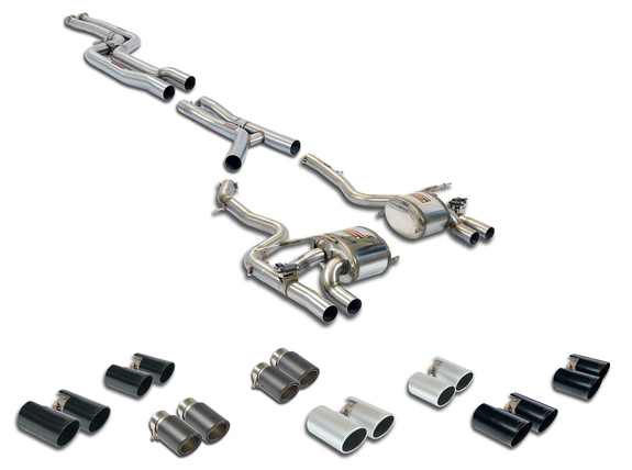 Supersprint Edelstahl Duplex Racing-Komplettanlage ab Kat BMW F80 M3 + Competition inkl. Endrohrsatz nach Wahl: 989604_989634ANLR1