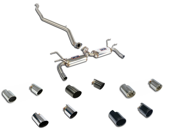 Supersprint Edelstahl Duplex Racing-Komplettanlage ab Kat Fiat 124 Spider 1.4l Multi Air inkl. Endrohrsatz nach Wahl: 817404ANLR2