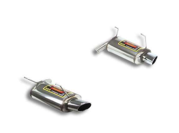 Supersprint Edelstahl Duplex Sportauspuff Honda S2000 je 120x80mm oval eingerollt abgeschrägt: 924015_924025ESD