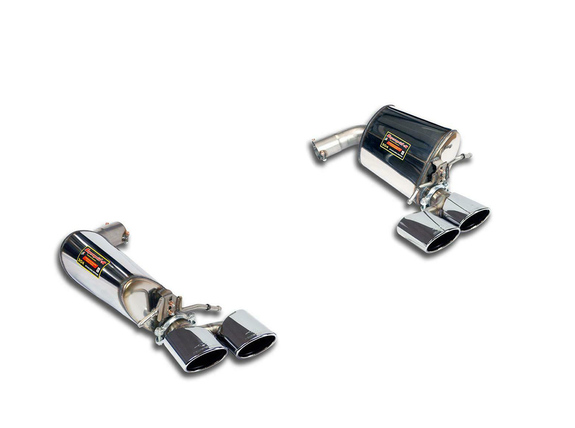 Supersprint Edelstahl Duplex Sportauspuff Mercedes CLS 63 AMG C218/X218 je 2x120x80mm oval eingerollt abgeschrägt: 847407_847437ESD