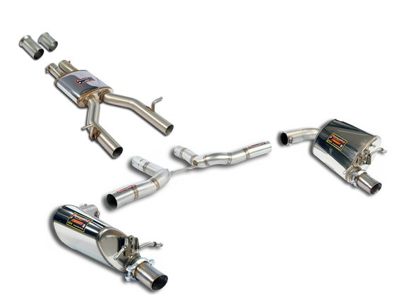 Supersprint Edelstahl Duplex Sportauspuff-Komplettanlage ab Kat Mercedes E-Klasse Cabrio A207 E300 E350 für originale Endrohre: 84804_848834ANL2