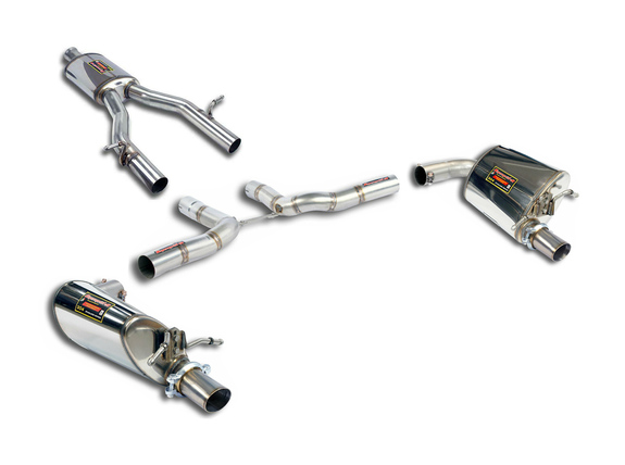 Supersprint Edelstahl Duplex Sportauspuff-Komplettanlage ab Kat Mercedes E-Klasse Cabrio A207 E200 E250 für originale Endrohre: 848804_848834ANL1