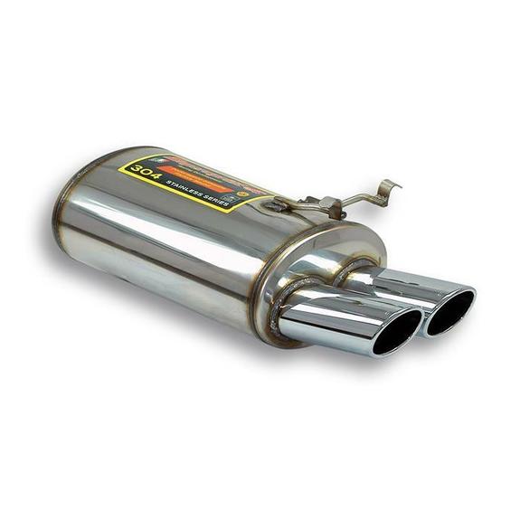 Supersprint Edelstahl Sportauspuff Mercedes SL R129 (Bj. 89-95) 2x100x75mm oval eingerollt abgeschrägt: 841527