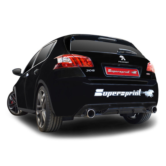 Supersprint Edelstahl Duplex Sportauspuff Peugeot 308 GTI ab 2015 für original Endrohrausgang: 806604ESD