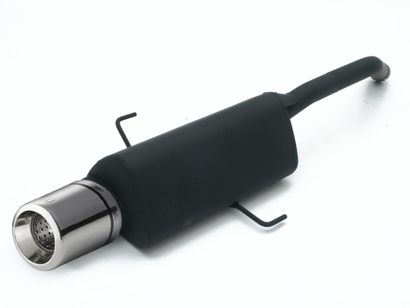 Ulter Sportauspuff Alfa Romeo 147 00-09 100mm rund eingerollt gerade mit Absorber: 100-108-17-1