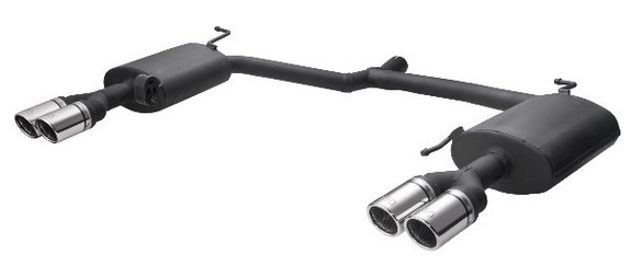 Ulter Duplex Sportauspuff Audi A4 8K Lim., Avant 2008- 70mm rund eingerollt abgeschrägt mit Absorber: 101-406-70RS