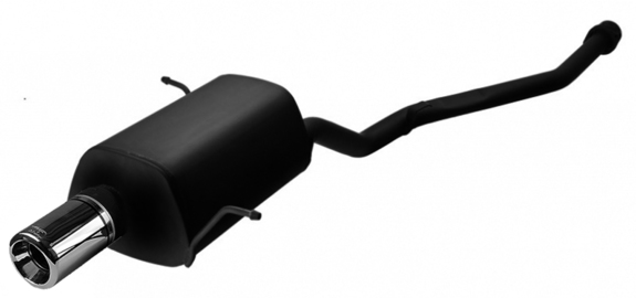 Ulter Sportauspuff BMW 3er E36 COMPACT 94-00 100mm rund eingerollt gerade mit Absorber: 102-118-17-1