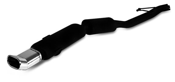 Ulter Sportauspuff BMW 5er E34 Lim. 145x75mm DTM flachoval eingerollt gerade mit Absorber: 102-110-21-1DTM