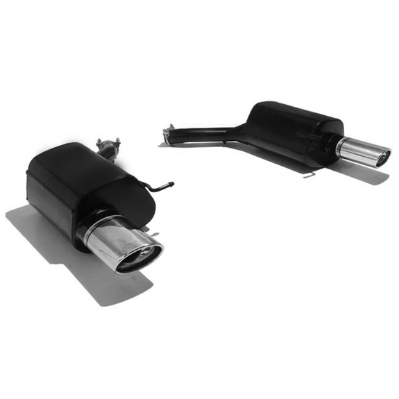 Ulter Duplex Sportauspuff BMW 6er E63 04- 120x80mm oval eingerollt seitlich abgeschrägt mit Absorber