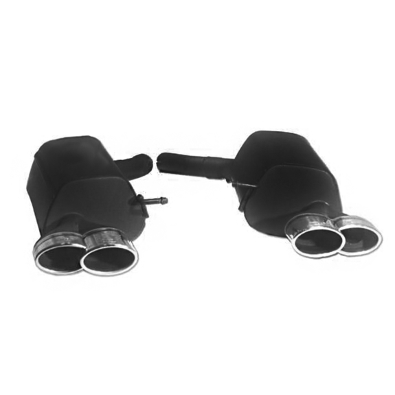 Ulter Duplex Sportauspuff BMW 6er E63 04- 220x80mm oval eingerollt gerade ohne Absorber: 102-427-55