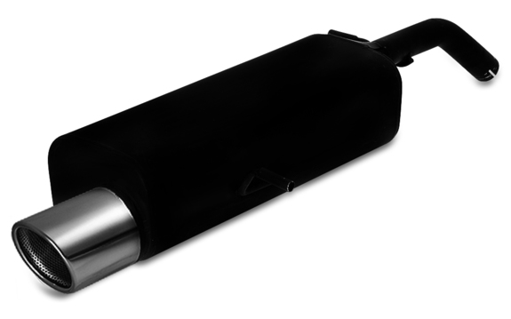 Ulter Sportauspuff Citroen C3 2002- 70mm rund eingerollt abgeschrägt mit Absorber: 104-106-70RS
