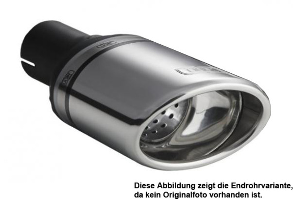 Ulter Sportauspuff Fiat BRAVO 2 2007- 120x80mm oval eingerollt seitlich abgeschrägt mit Absorber: 107-117-27