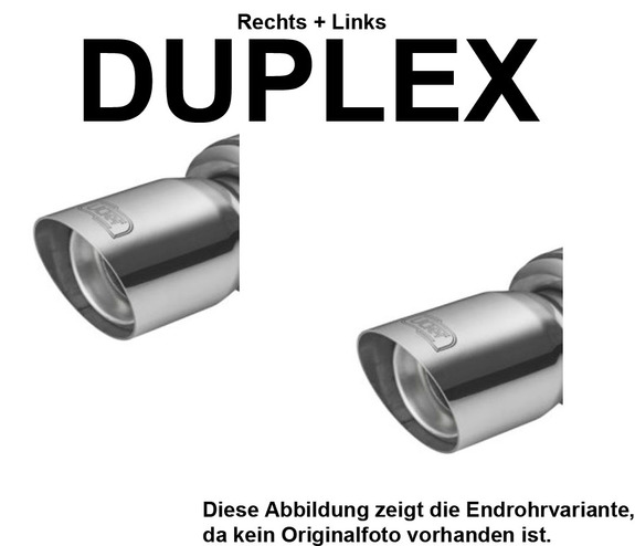 Ulter Duplex Sportauspuff Honda ACCORD 8 TYPE-S Lim. 2008- 80mm rund scharf abgeschrägt ohne Absorber: 110-312-08-1