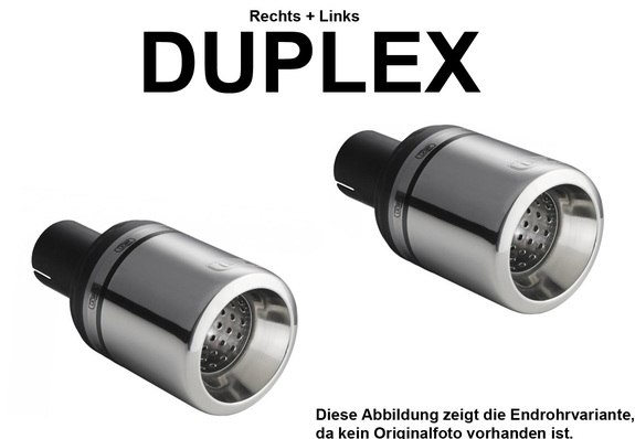 Ulter Duplex Sportauspuff Honda CRX DEL SOL 09/92- 100mm rund eingerollt gerade mit Absorber: 110-309-17-1