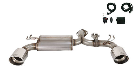 Ulter Duplex Edelstahl Sportauspuff mit Klappensteuerung Mitsubishi Lancer Evolution 10 je 120mm rund scharfkantig abgeschrägt: 118-310ZV-120-1-P