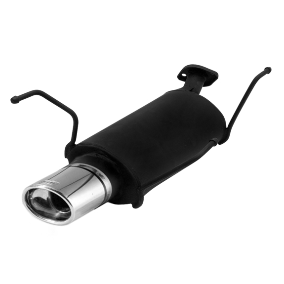 Ulter Sportauspuff Nissan ALMERA N16 Fließheck 02/00- 120x80mm oval eingerollt abgeschrägt mit Absorber: 119-102-28