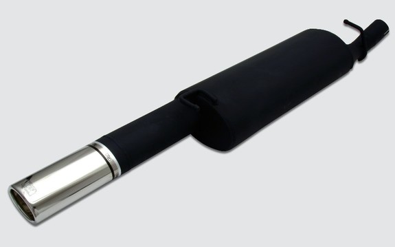 Ulter Sportauspuff Opel VECTRA A Fließheck 88-95 100mm rund eingerollt gerade mit Absorber: 120-111-17-1