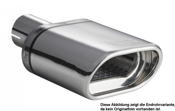 Ulter Sportauspuff Opel VECTRA A Lim. 88-95 145x75mm flachoval eingerollt abgeschrägt mit Absorber: 120-110-21-1