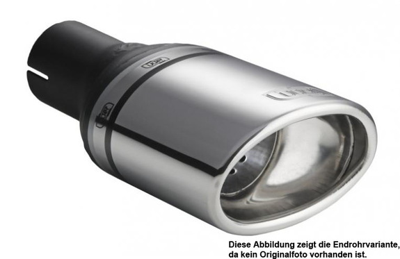 Ulter Sportauspuff Opel ZAFIRA B 05- 120x80mm oval eingerollt abgeschrägt mit Absorber: 120-124-28