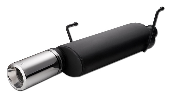 Ulter Sportauspuff Peugeot 206 Fließheck 99-08 100mm rund eingerollt gerade mit Absorber: 121-109-17-1