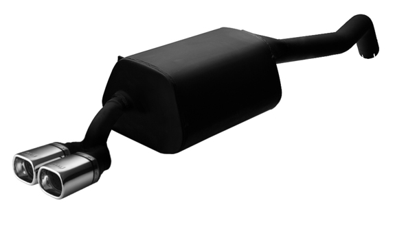 Ulter Sportauspuff Renault MEGANE 3 Fließheck 5-türig, Coupe 80x65mm rechteckig eingerollt gerade mit Absorber