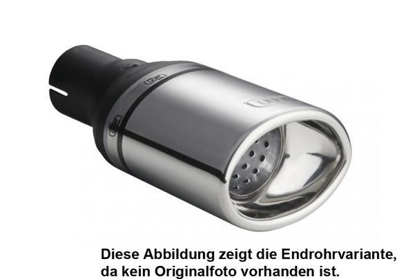 Ulter Sportauspuff Seat IBIZA 6L 03- 120x80mm oval eingerollt gerade mit Absorber: 124-106-26