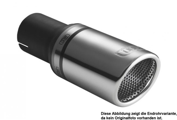 Ulter Sportauspuff Seat LEON, LEON FR 1P 05- 90mm rund eingerollt abgeschrägt mit Absorber: 124-109-90RS