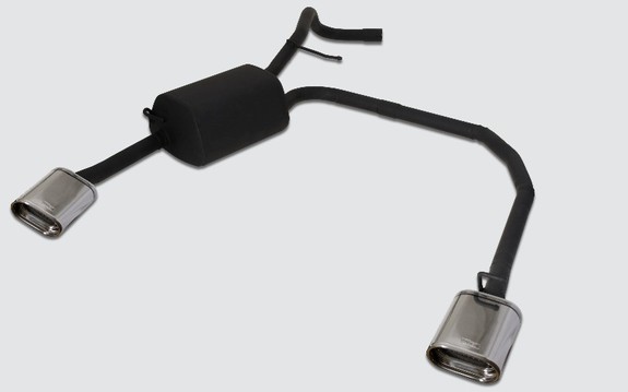 Ulter Duplex Sportauspuff Skoda FABIA 1 Fließheck 145x75mm flachoval eingerollt abgeschrägt mit Absorber: 125-303-21-1