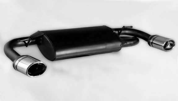 Ulter Duplex Sportauspuff Toyota RAV 4 94-2000 120x80mm oval eingerollt gerade mit Absorber: 128-303-26