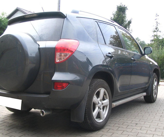 Ulter Endrohrbogen Toyota RAV 4 2005- 80mm rund eingerollt gerade mit Absorber