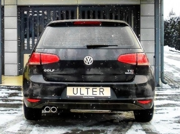 Ulter Edelstahl Racing-Komplettanlage ab Kat VW Golf 7 1.4l TSI 2x70mm rund eingerollt abgeschrägt: 129-229-70RS-PANL Ulter Edelstahl Racing-Komplettanlage ab Kat VW Golf 7 1.4l TSI 2x70mm rund eingerollt abgeschrägt: 129-229-70RS-PANL