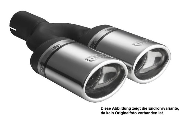 Ulter Sportauspuff Volkswagen NEW BEETLE 95x65mm oval eingerollt gerade mit Absorber: 129-211-10