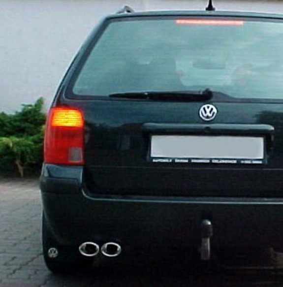 Ulter Sportauspuff Volkswagen PASSAT B5/B6 Lim., Variant 96-05 95x65mm oval eingerollt gerade mit Absorber