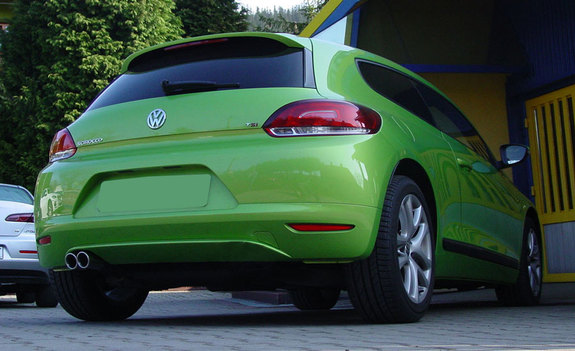 Ulter Sportauspuff Volkswagen SCIROCCO 3 2008- 70mm rund eingerollt abgeschrägt mit Absorber: 129-216-70RS Ulter Sportauspuff Volkswagen SCIROCCO 3 2008- 70mm rund eingerollt abgeschrägt mit Absorber: 129-216-70RS