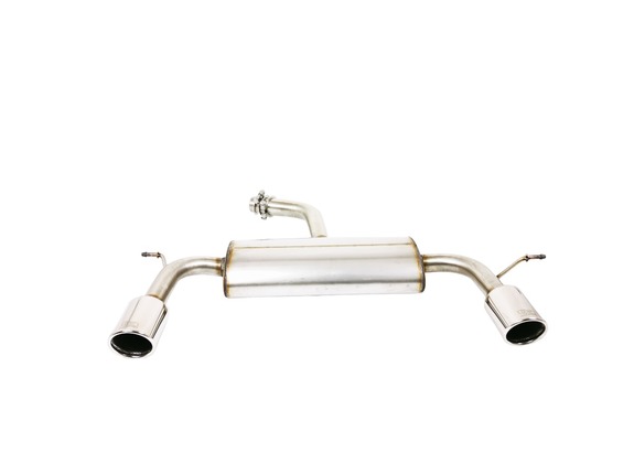 Ulter Edelstahl Duplex Sportauspuff Volkswagen SCIROCCO 3 je 90mm rund eingerollt abgeschrägt mit Absorber: 129-316-90RS-P