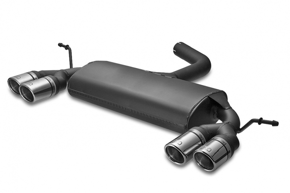 Ulter Duplex Sportauspuff Volkswagen SCIROCCO 3 2008- 70mm rund eingerollt abgeschrägt mit Absorber: 129-416-70RS