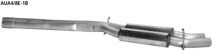 Mittelschalldämpfer Für Audi A4 B6 B7 8e 2.0 Alt 96 Kw / 130 Ps Bj 00