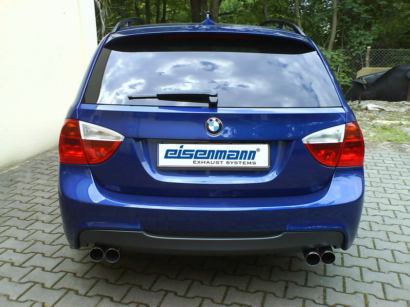 Eisenmann Edelstahl Duplex Sportauspuff BMW 3er F30 F31 Limousine u.  Touring 316d 318d 320d je 2x76mm rund günstig online kaufen - Dein- Sportauspuff.de