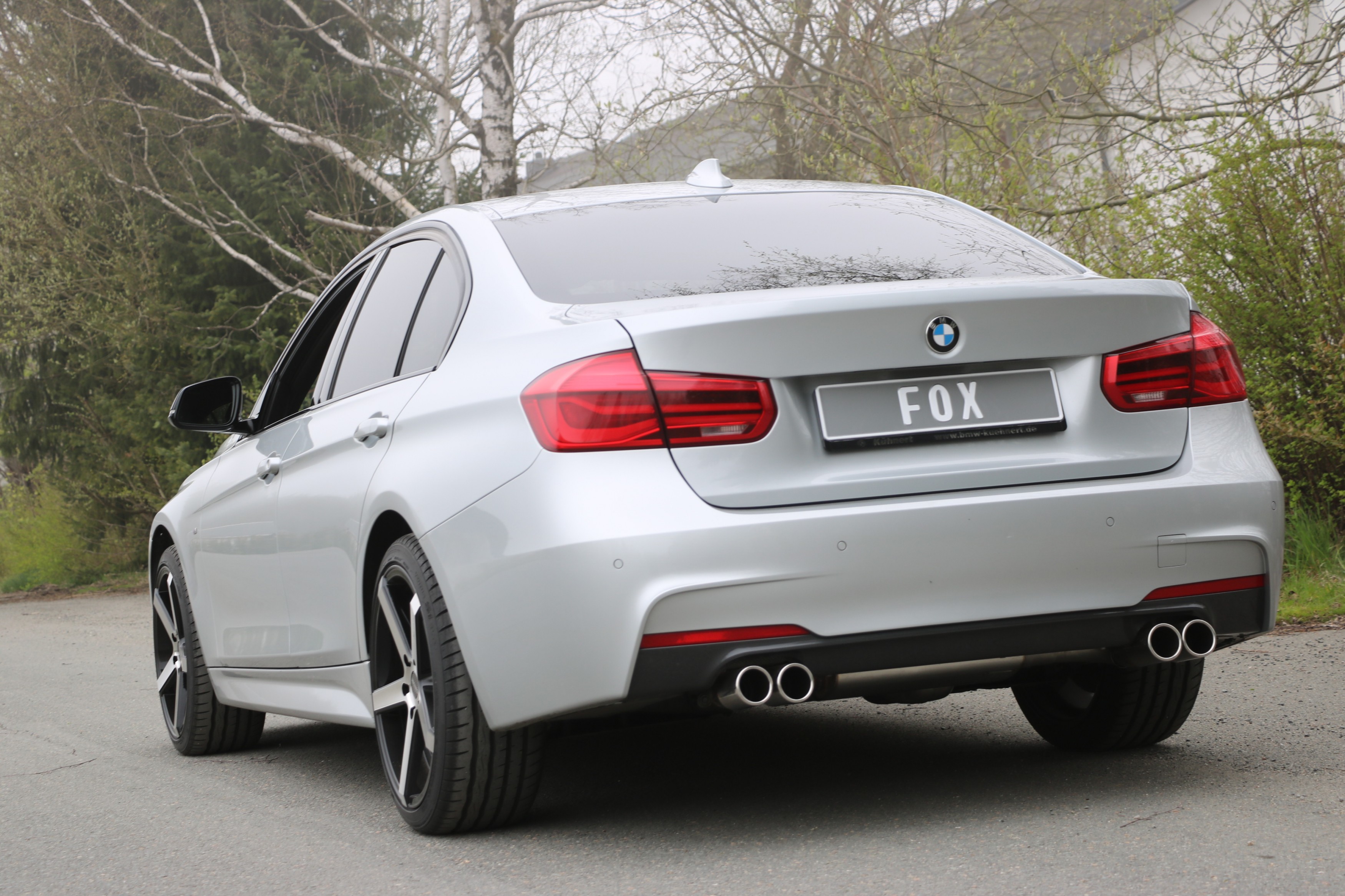 FOX Edelstahl Duplex Sportauspuff BMW 3er F30 Limousine und F31 Touring  335d je 2x80mm rund eingerollt ▷ zum Best-Preis kaufen!