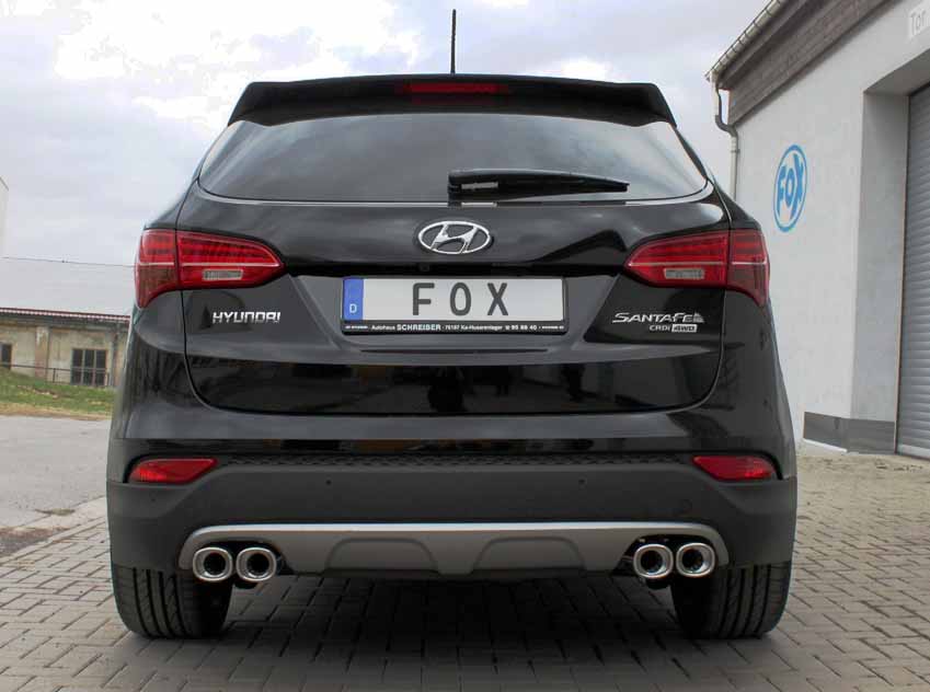 Hyundai Santa Fe 3 4x4 DM Bj. 12-18 FOX Sportauspuffanlage ab Kat re/li ...